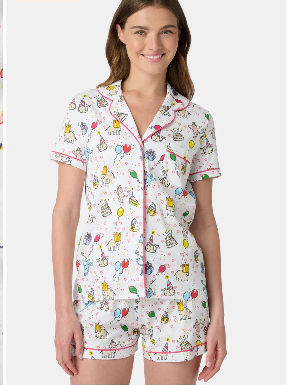 Roller Rabbit Birthday Bonanza Polo Pajamas Women’s Size Large Playful Monkeys